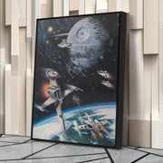 Death Star, Star Destroyer, Battle, Tie Interceptor Canvas Wall Art Decor Star Wars™ Epic Art