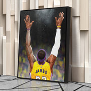 LeBron James Canvas Lakers Champion Wall Art Decor