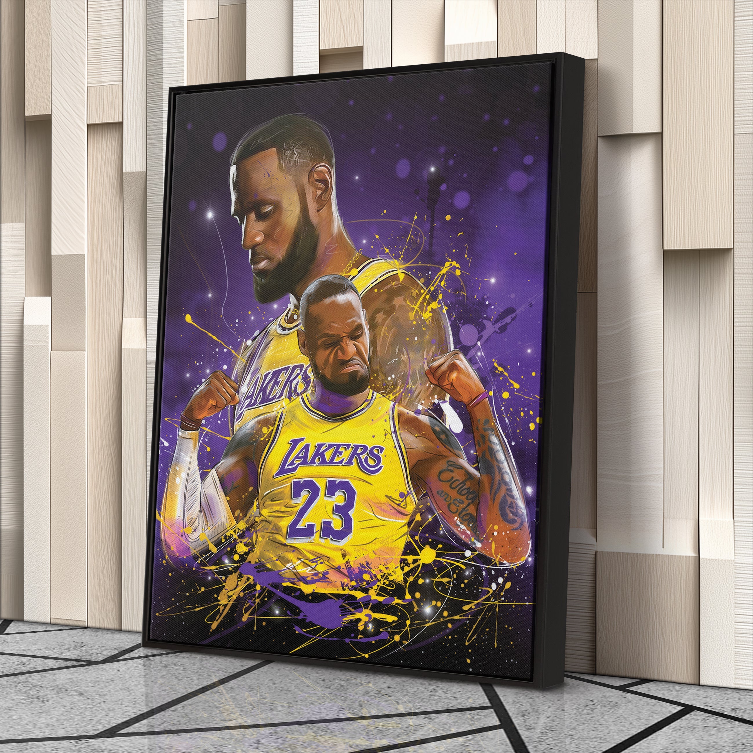 LeBron James Lakers Canvas NBA Wall Art For Man Cave