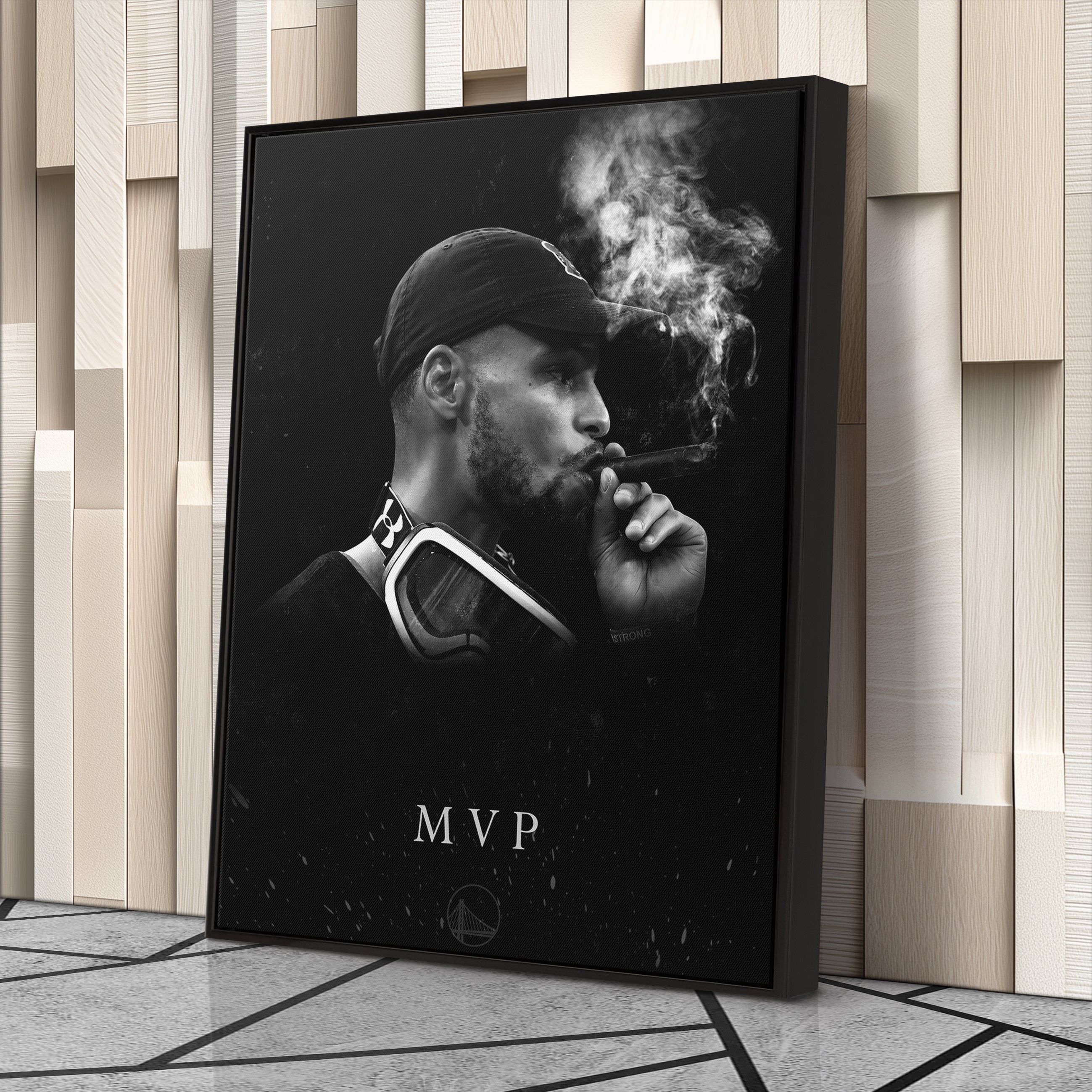 Stephen Curry Cigar Canvas – Nba Champion Wall Art