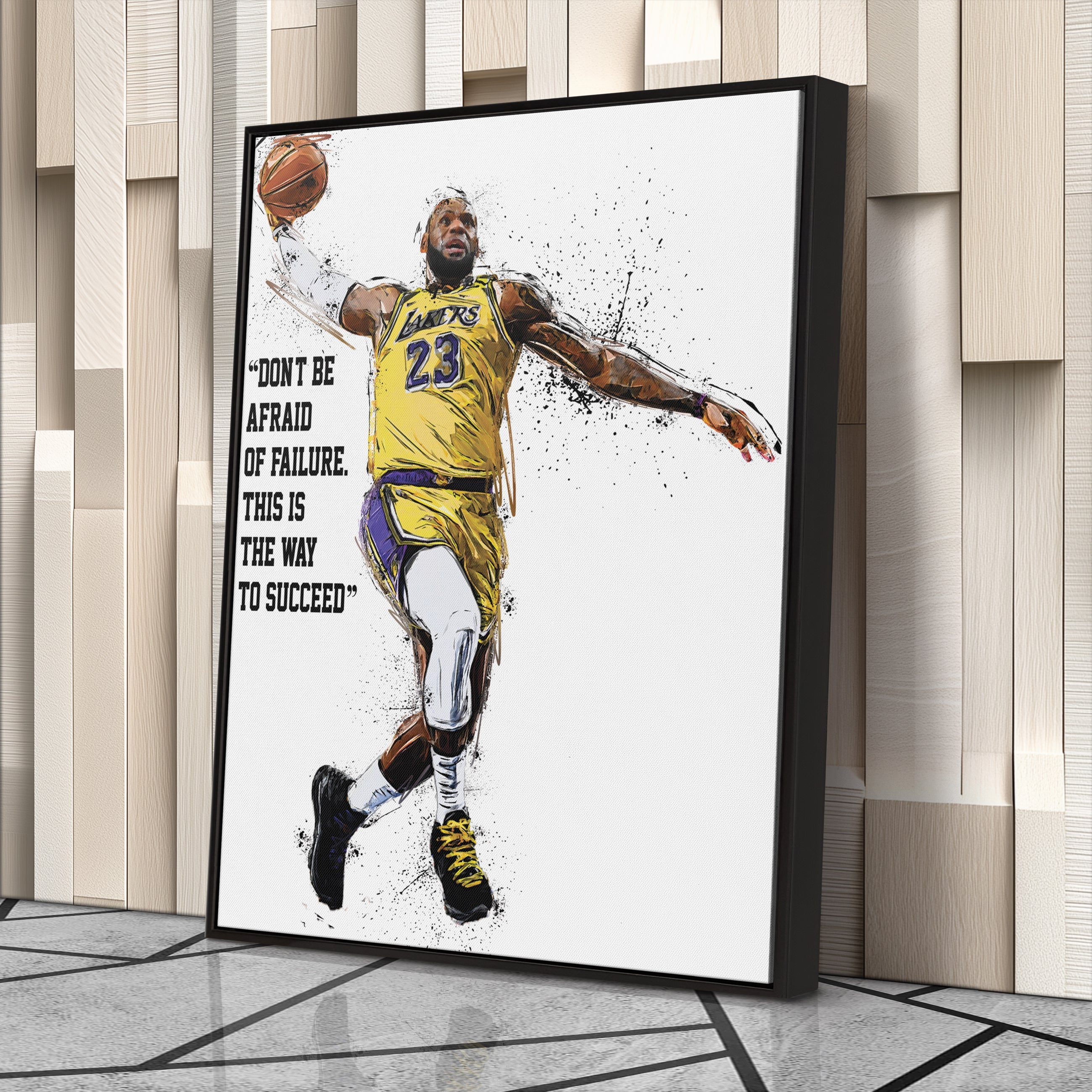 LeBron James Quote Canvas Art Lakers Wall Decor