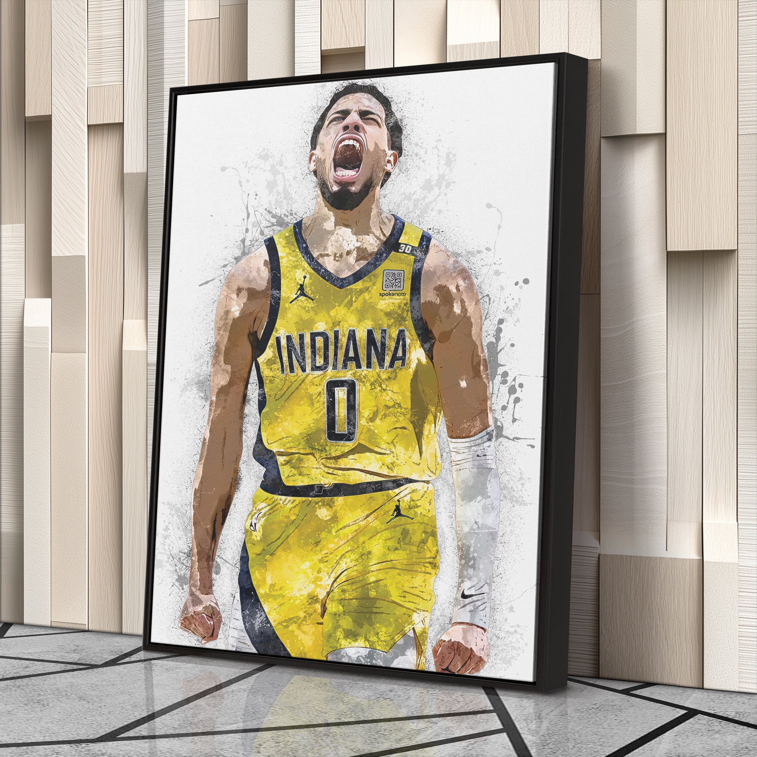 Tyrese Haliburton Canvas Art Indiana Pacers Wall Decor
