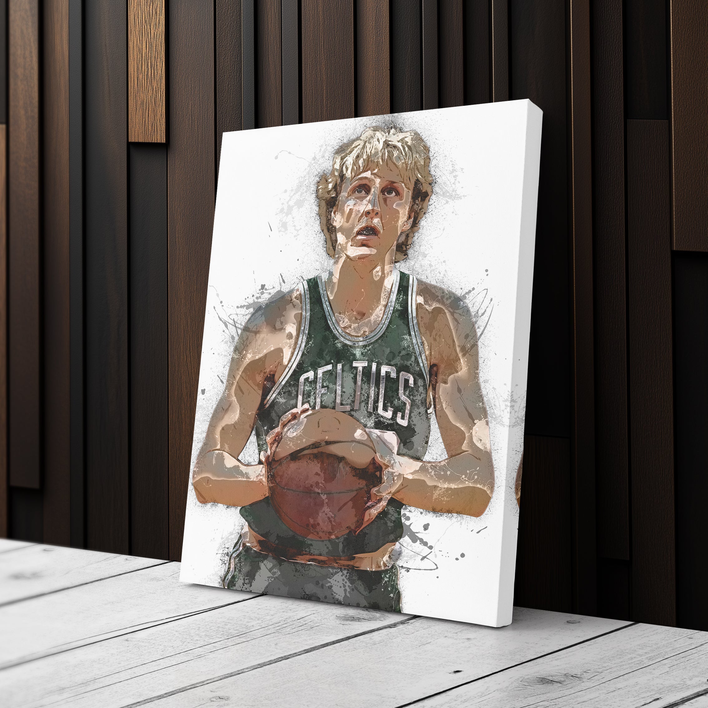 Larry Bird Canvas Art Boston Celtics Wall Decor
