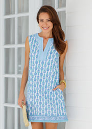 Flora Embroidered Sleeveless Tunic Dress