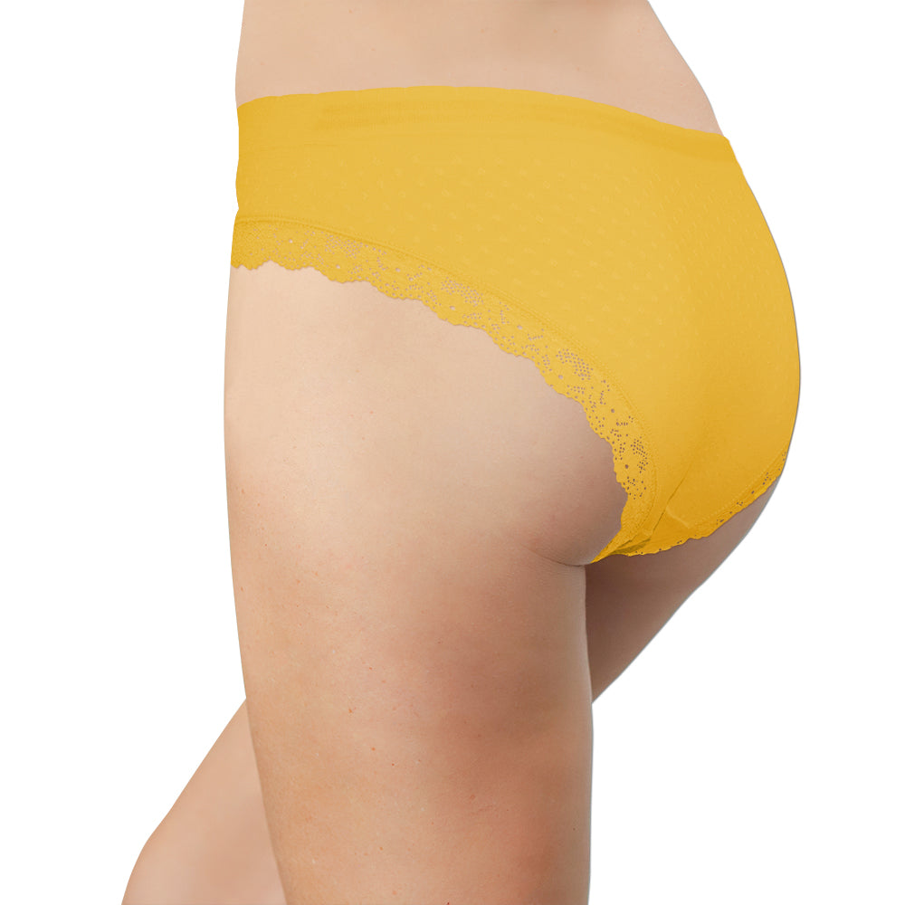 Scalloped Dot And Lace Seamless Tag Free Bikini