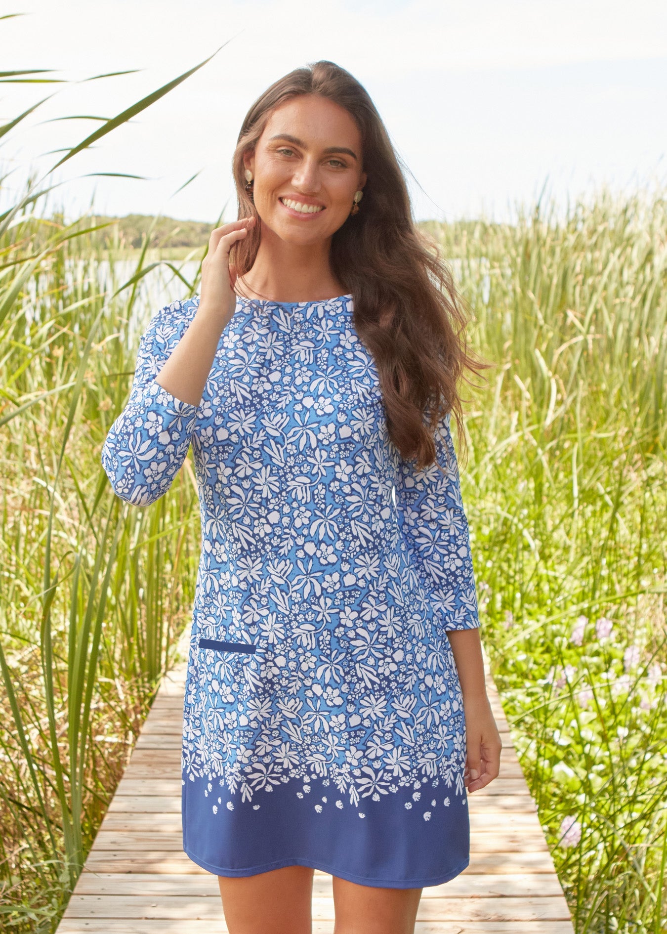Seaside Floral Cabana Shift Dress | Includes Plus Size