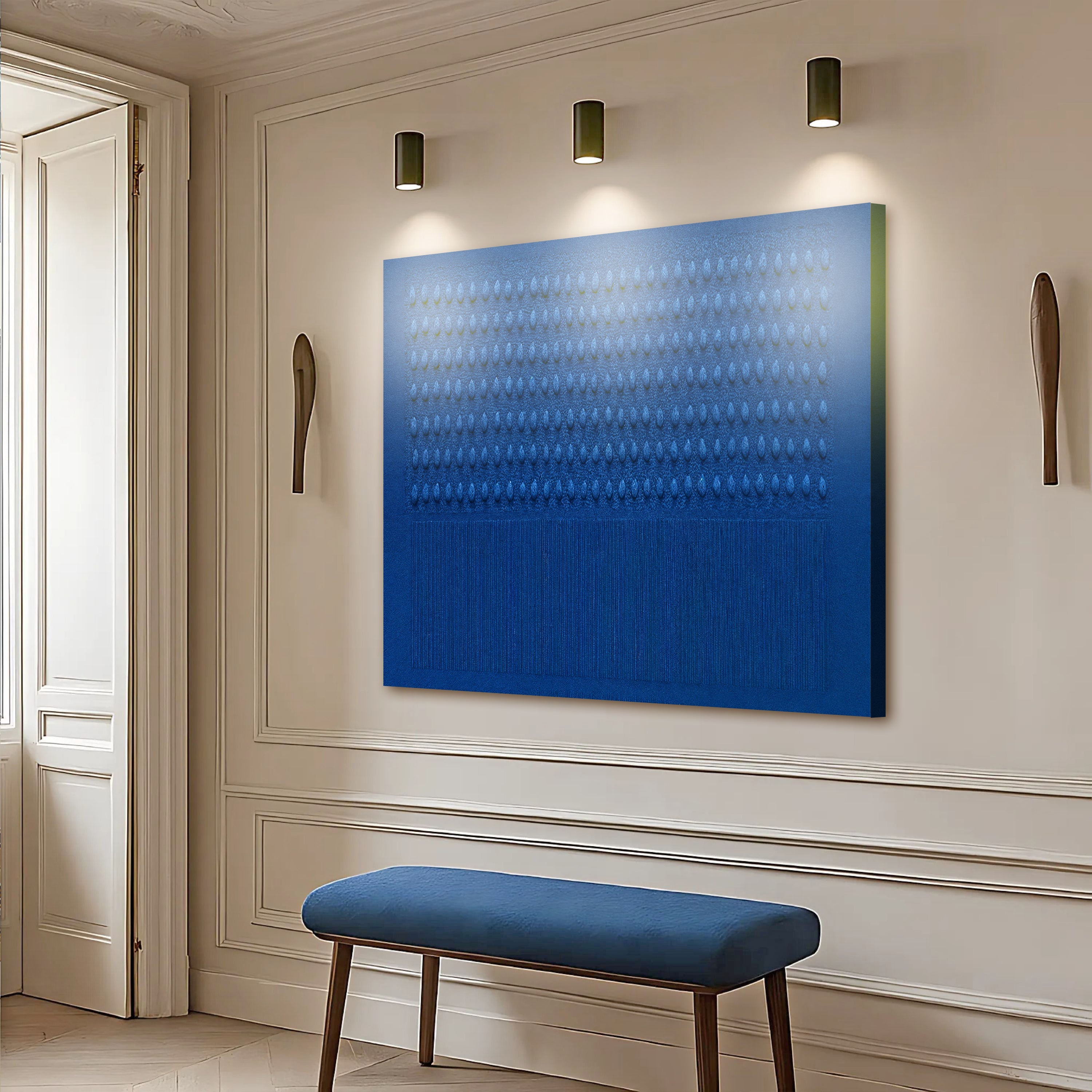 Minimalist Blue Gradient Abstract Wall Art
