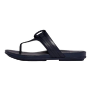 FitFlop Gracie Women Thong Sandals Navy Leather Toe-Post
