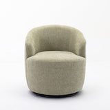 Assortment Upholstered Swivel Barrel Chair with Metal Base