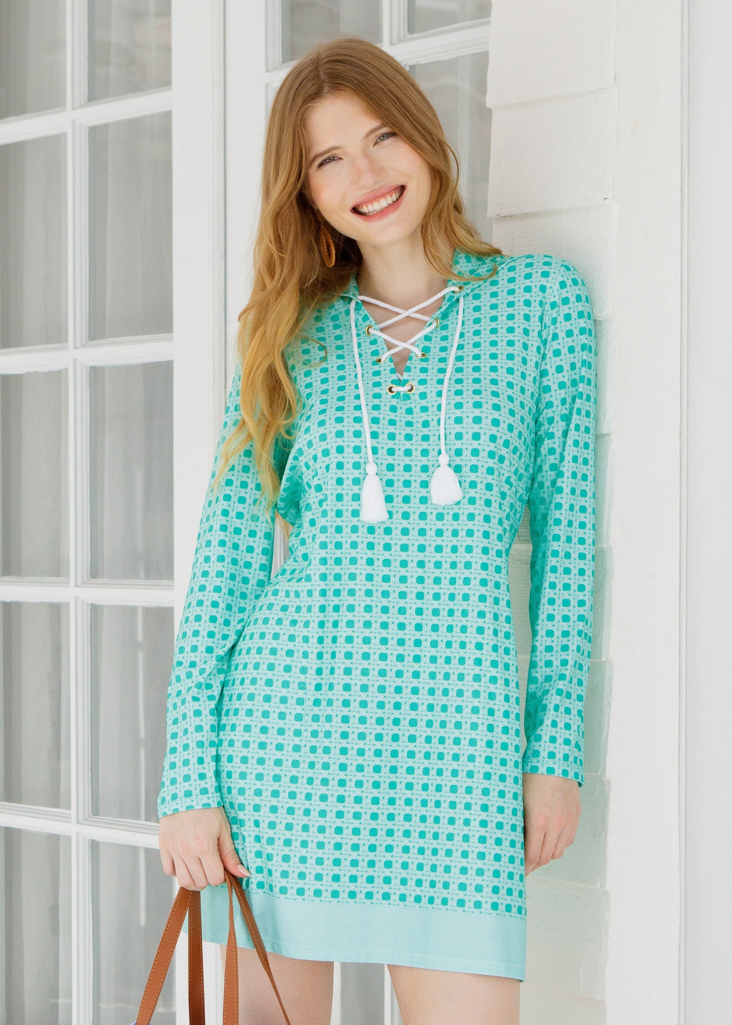 Flora Lace Up Hooded Cover Up