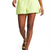 Topshop Light Green Nylon Pull-On Shorts Size 2