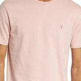 Allsaints Brace Tonic Crewneck T-Shirt In Bitter Pink Size Xx-Large