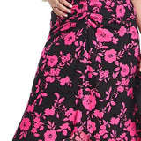 ASOS DESIGN Curve Size 12W US Floral Ruched Asymmetric Midi Skirt in Multi