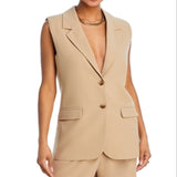 Wayf Wilshire Notch Collar Vest  Size Large