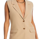Wayf Wilshire Notch Collar Vest  Size Large
