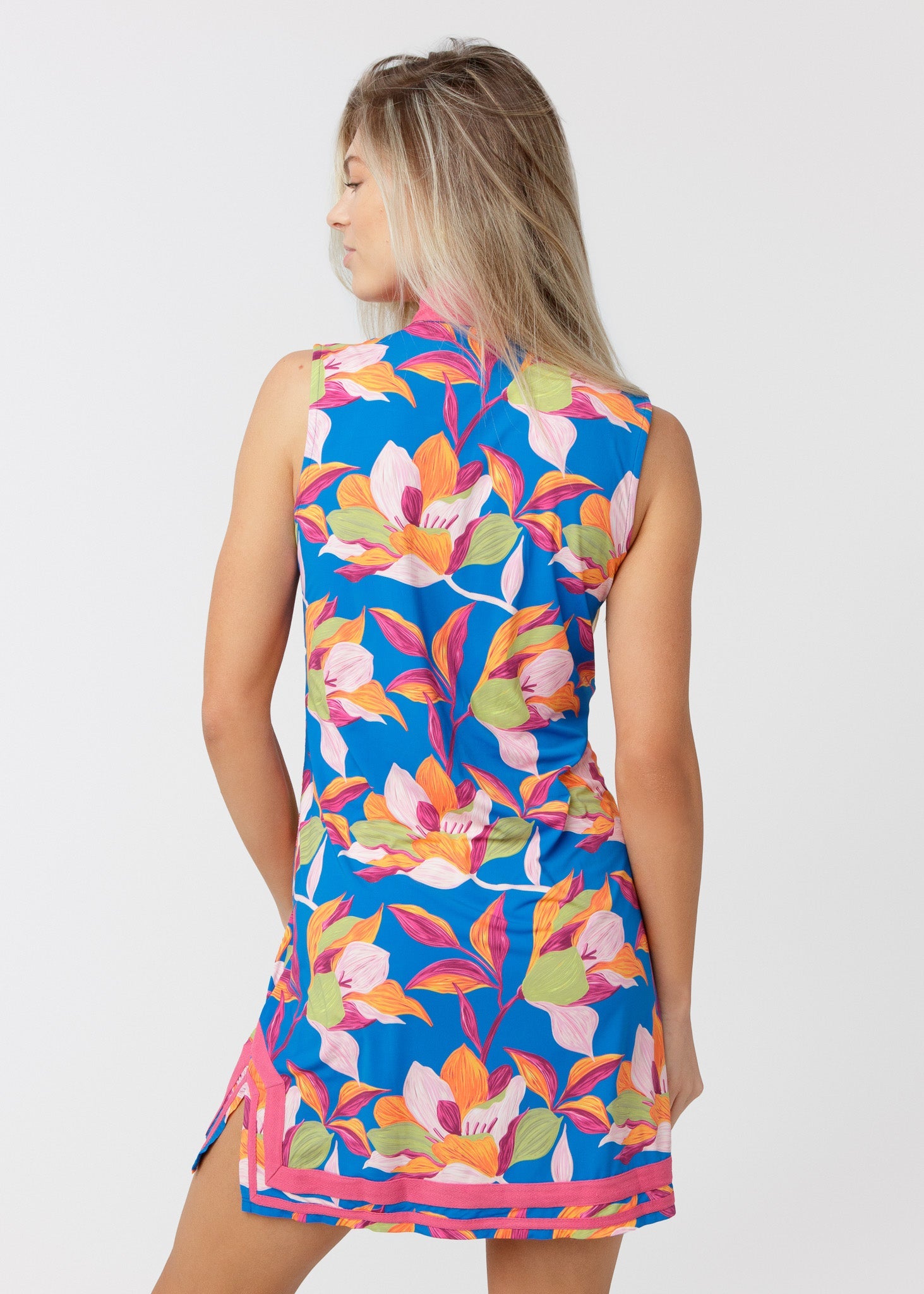 Sunset Oasis Sleeveless Tunic Dress