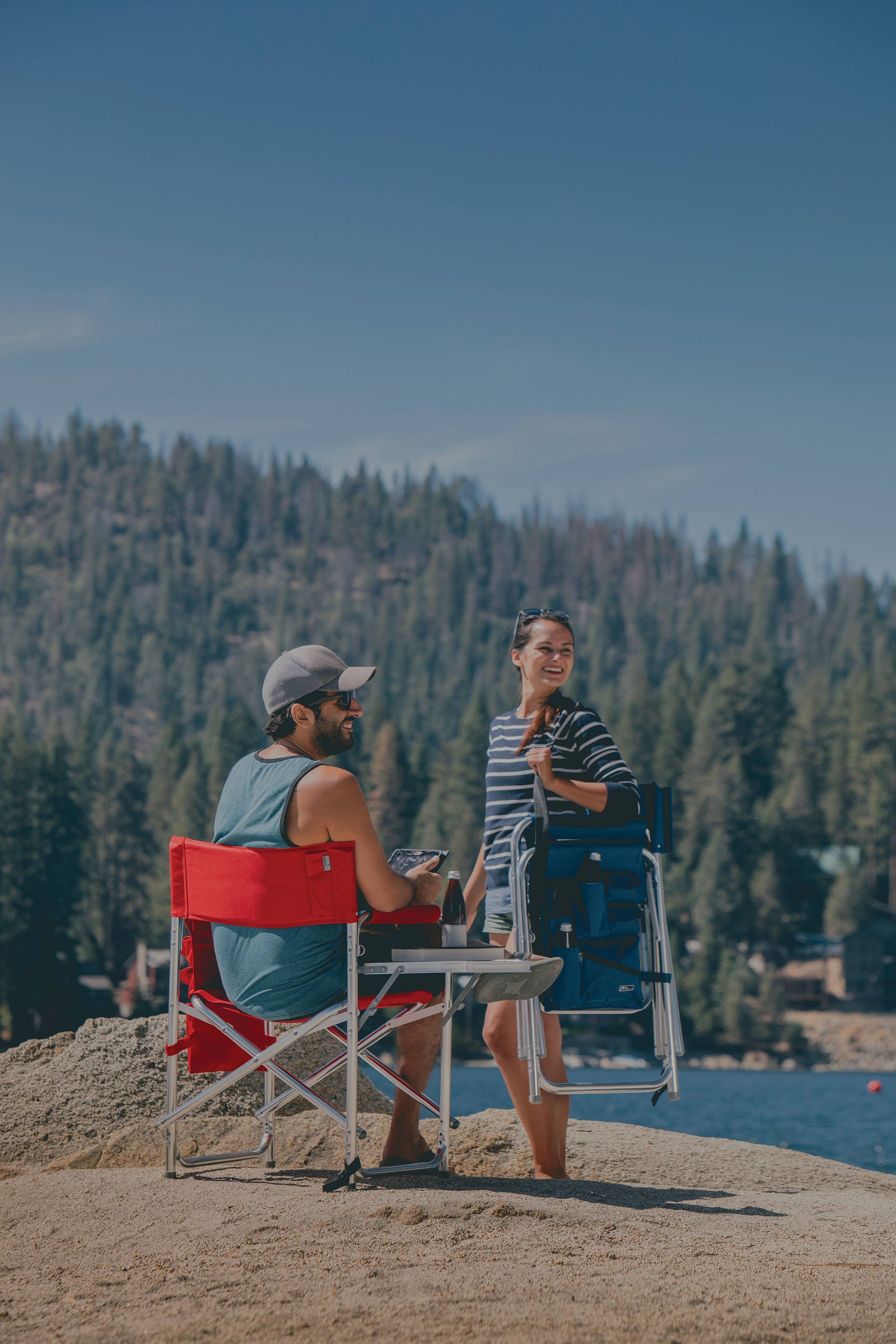 Purple Sports Chair With Side Table