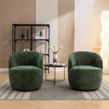 Assortment Upholstered Swivel Barrel Chair with Metal Base