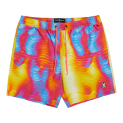 Psycho Bunny Montgomery All Over Print Men Swim Trunks Paradise Pink