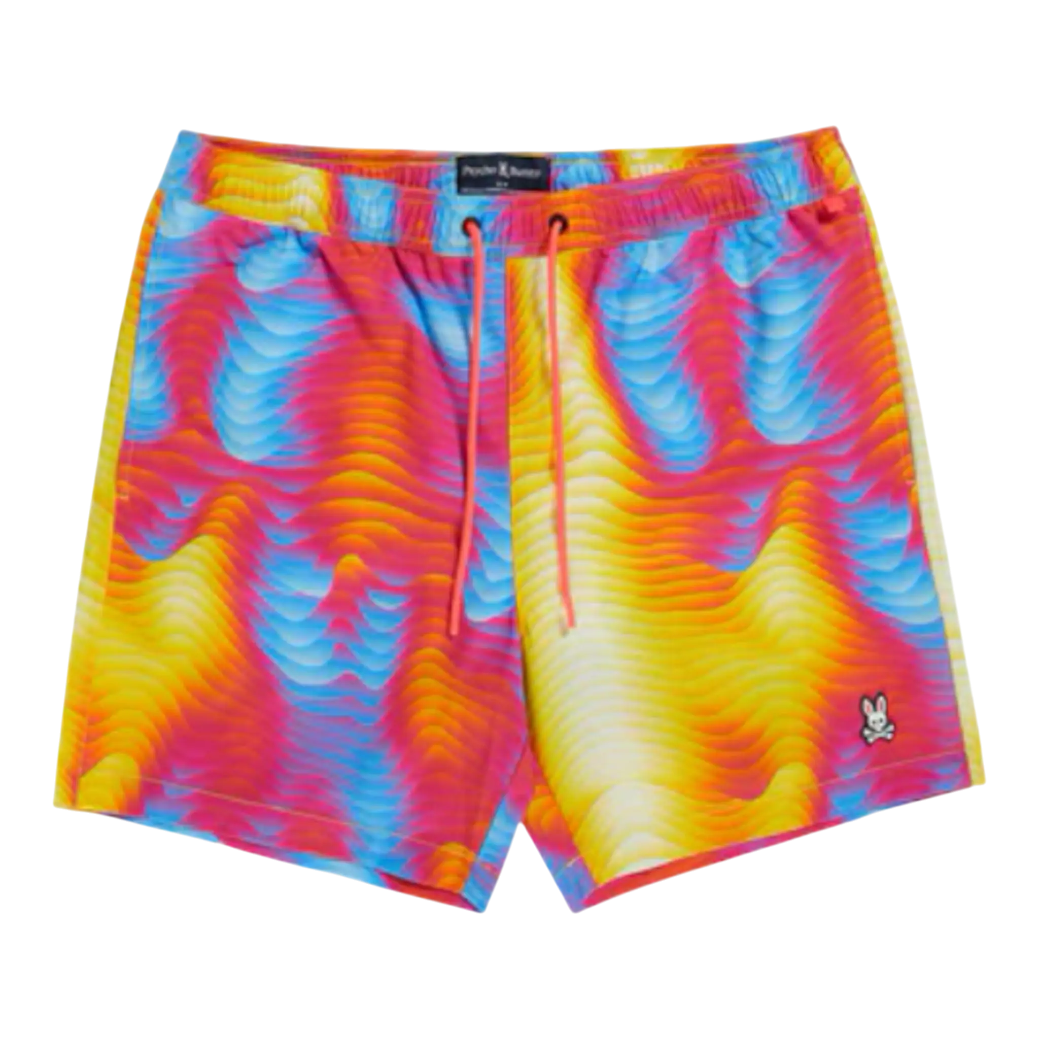 Psycho Bunny Montgomery All Over Print Men Swim Trunks Paradise Pink