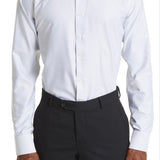 Canali Impeccabile Stripe Dress Shirt in White , Size 18.5