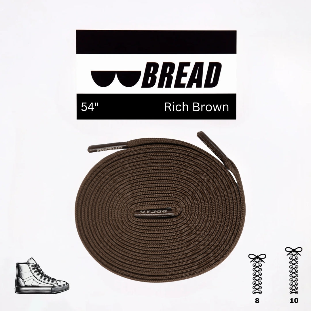 Rich Brown Elastic Shoelaces