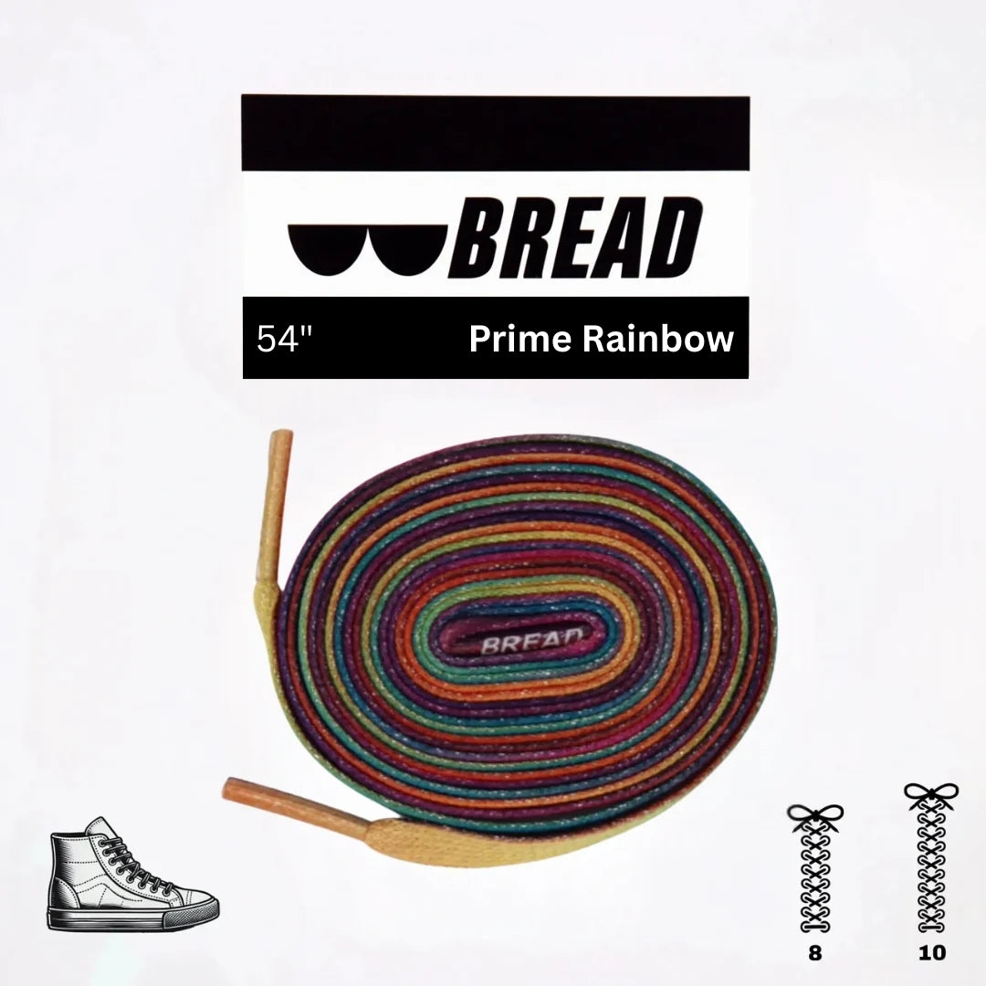 Prime Rainbow Elastic Shoelaces