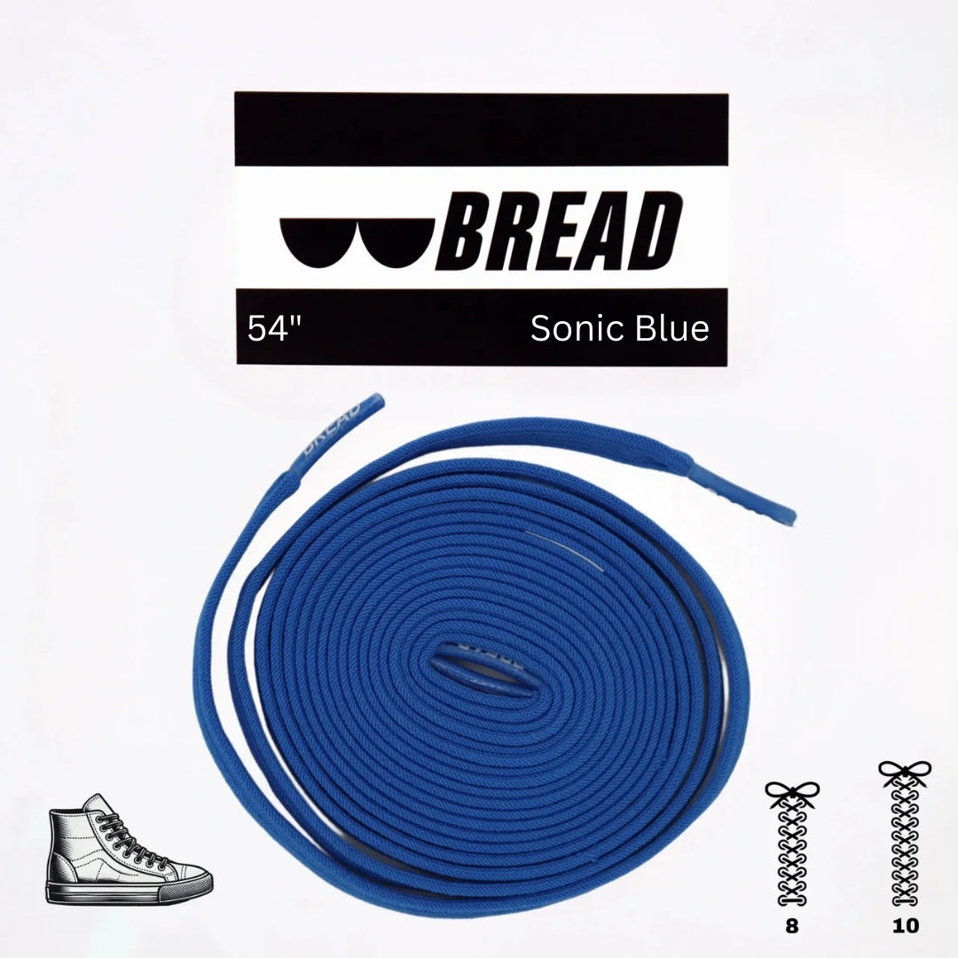 Sonic Blue Elastic Shoelaces