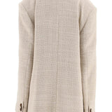 BY MALENE BIRGER Women's Rosettan Textured Cotton Blend Blazer in Nature Size 10