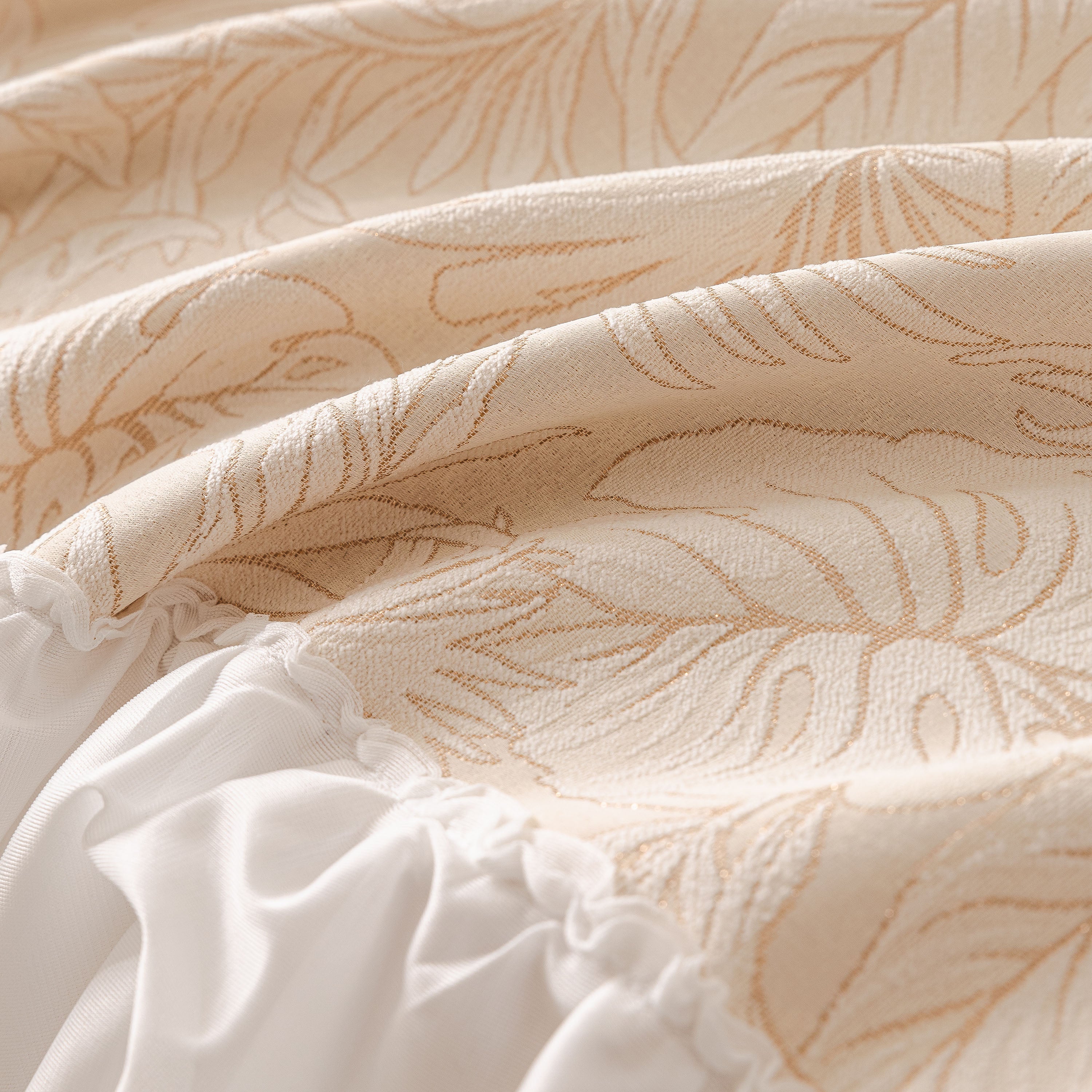 French Chic Style Ruffle Floral Cover Throws For Sofas, Decorative Couch Covers