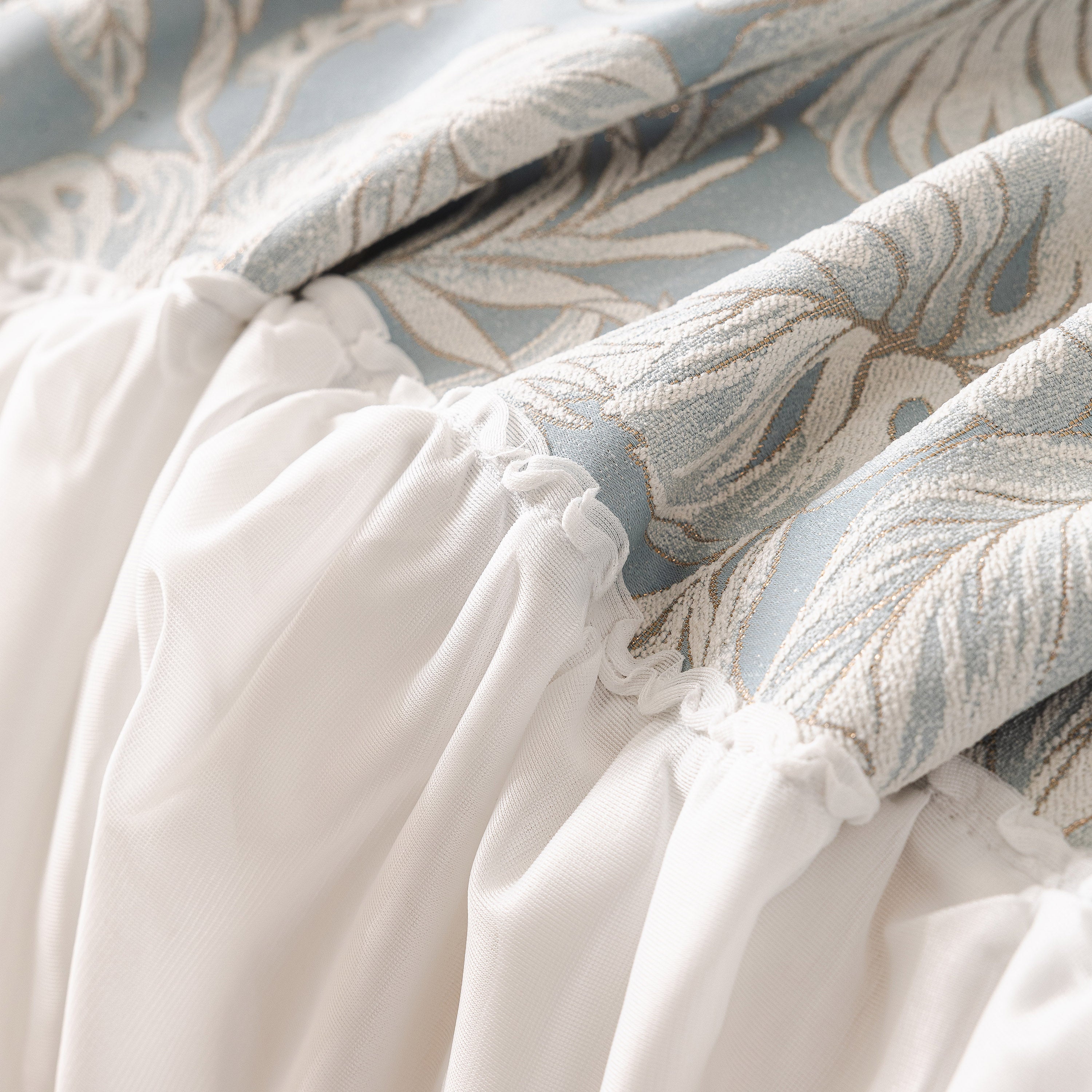 French Chic Style Ruffle Floral Cover Throws For Sofas, Decorative Couch Covers