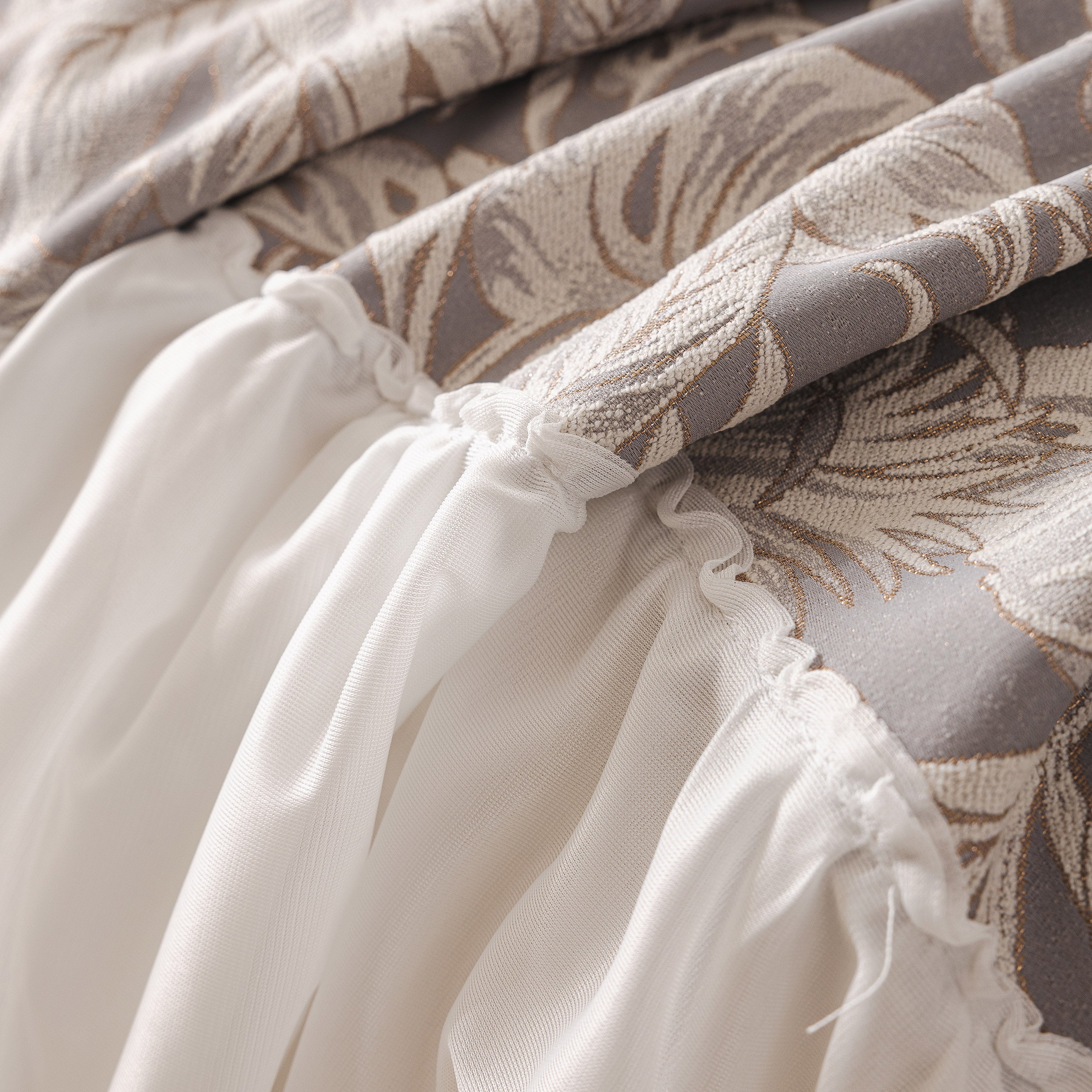 French Chic Style Ruffle Floral Cover Throws For Sofas, Decorative Couch Covers