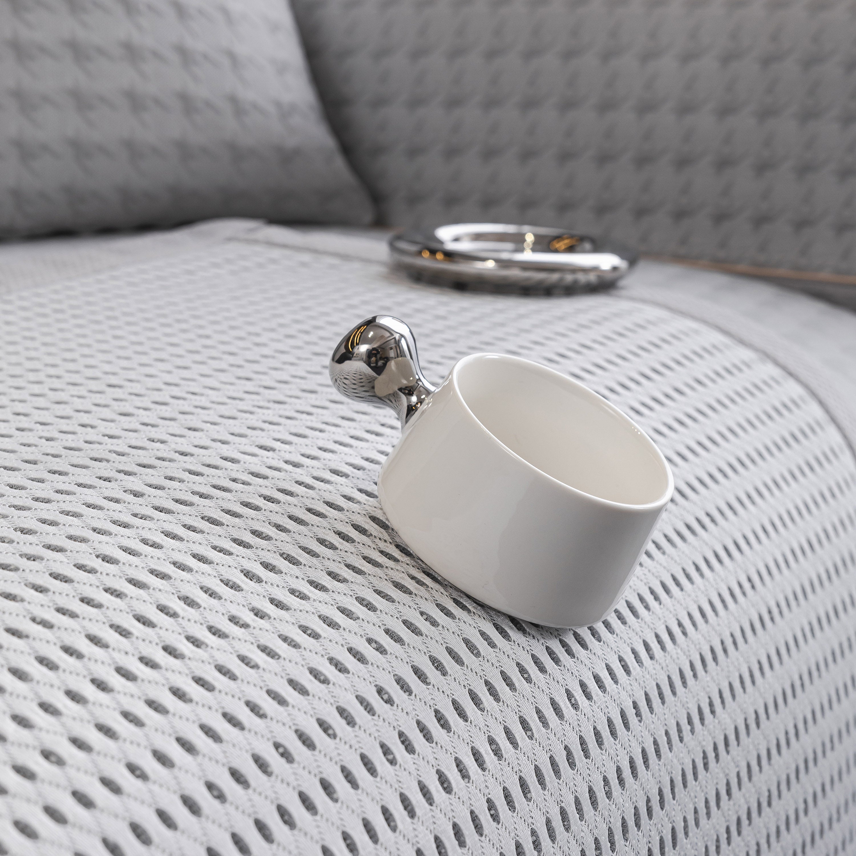 Houndstooth Ice Silk Breathable Sofa Cover, Modern Non-slip Summer Couch Protector