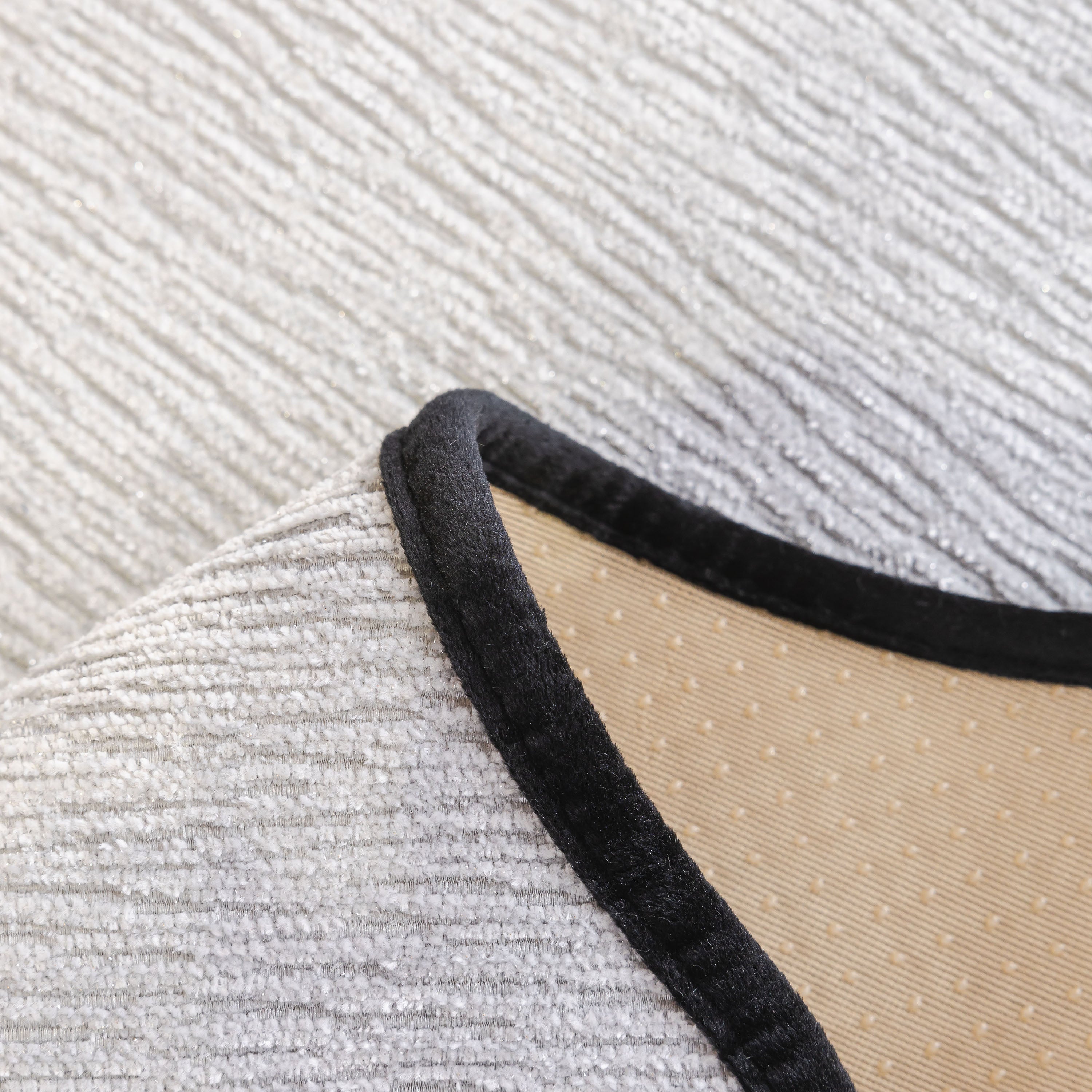 Chenille Couch Cover With Scalloped Edge, Non-slip Modular Slipcover Sectional