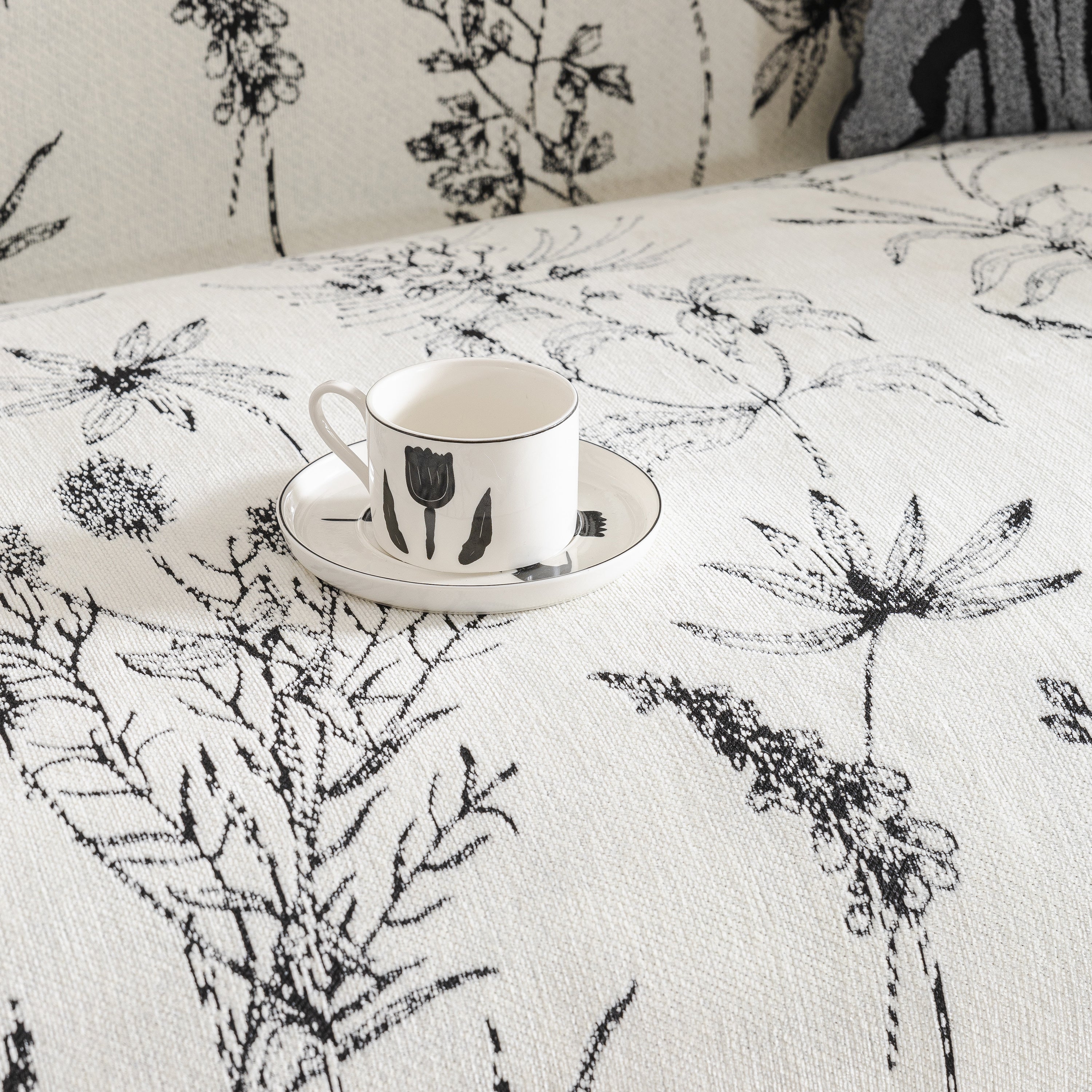 Chenille Giverny Couch Cover, Cozy Blankets For Sofa And Couch, Slip Covers For Couch Sectional