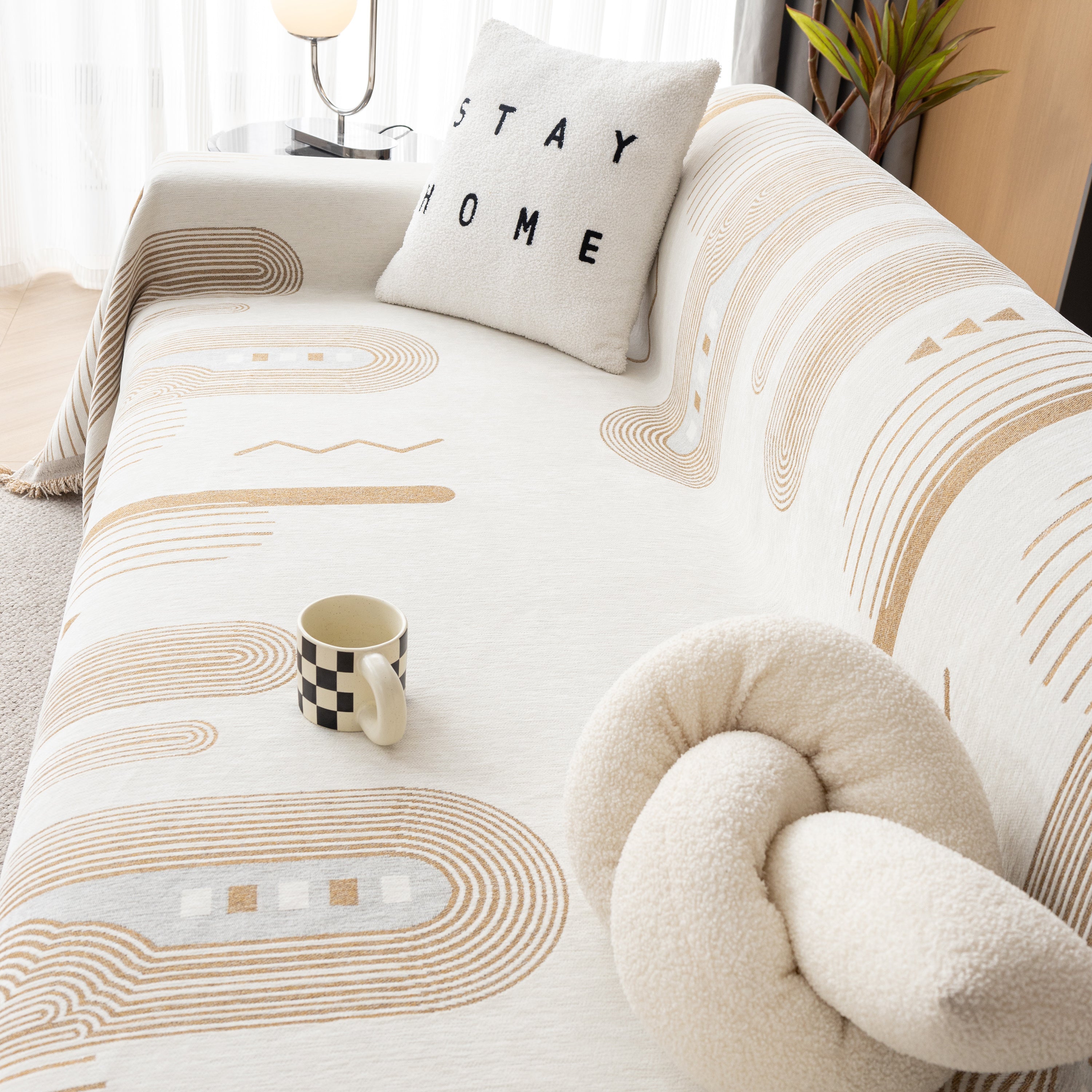 Boho Couch Throw Covers With Tassel Thick Durable Sofa Cover Blanket Furniture Slipcover Sectional