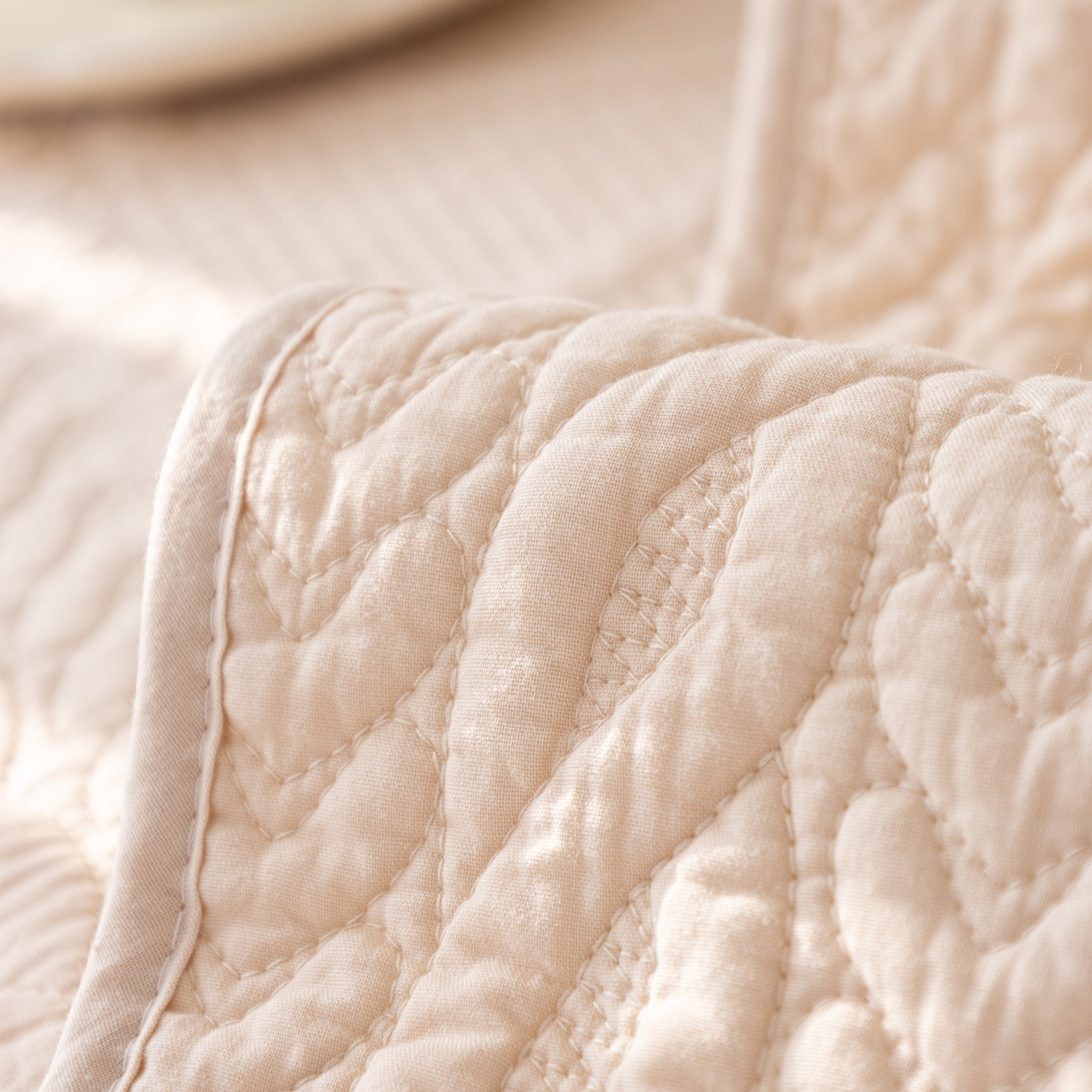 Geometric Textured Cotton Quilted Sofa Cover, Non-slip Washable Couch Protector