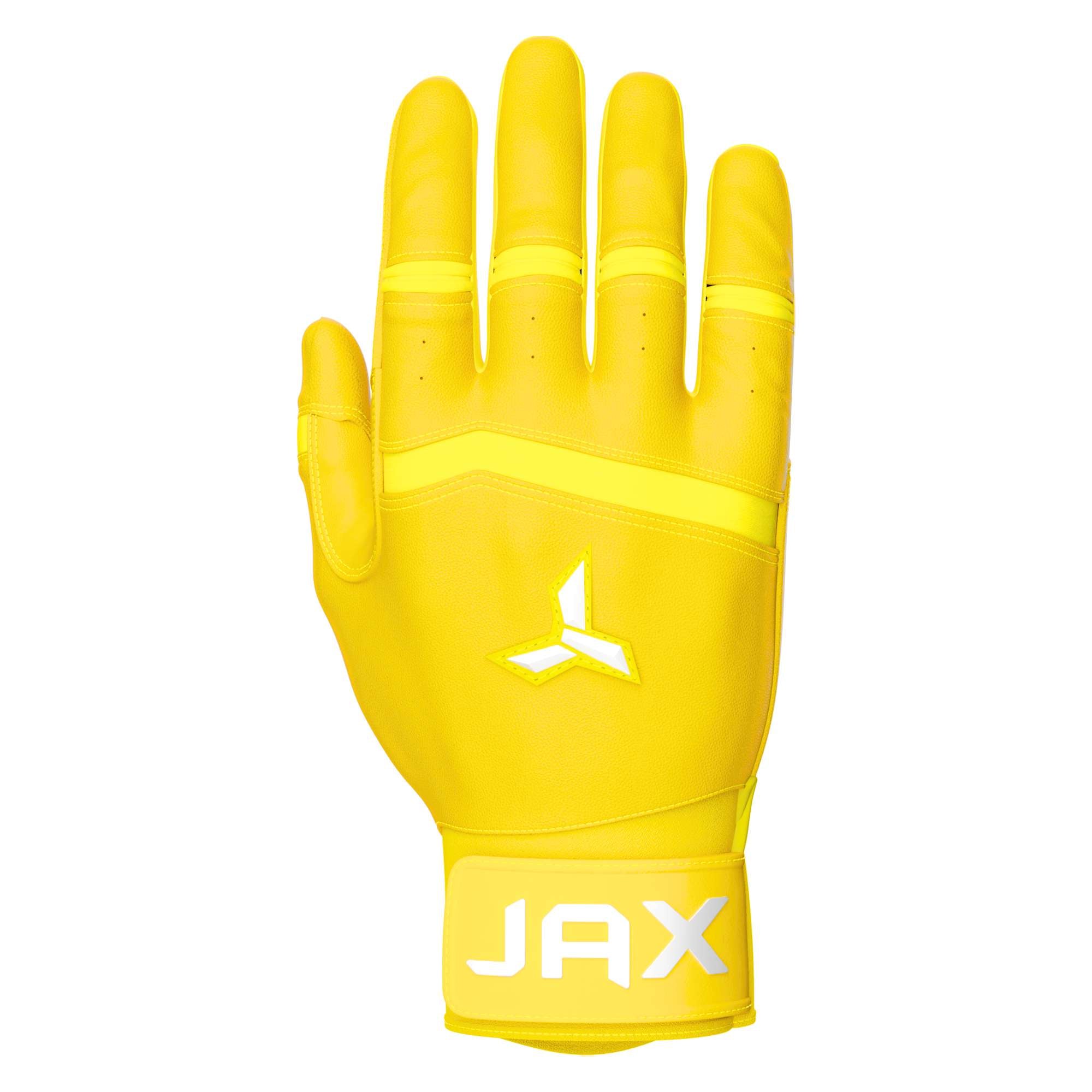 Standout Yellow Pro Cuff Batting Gloves