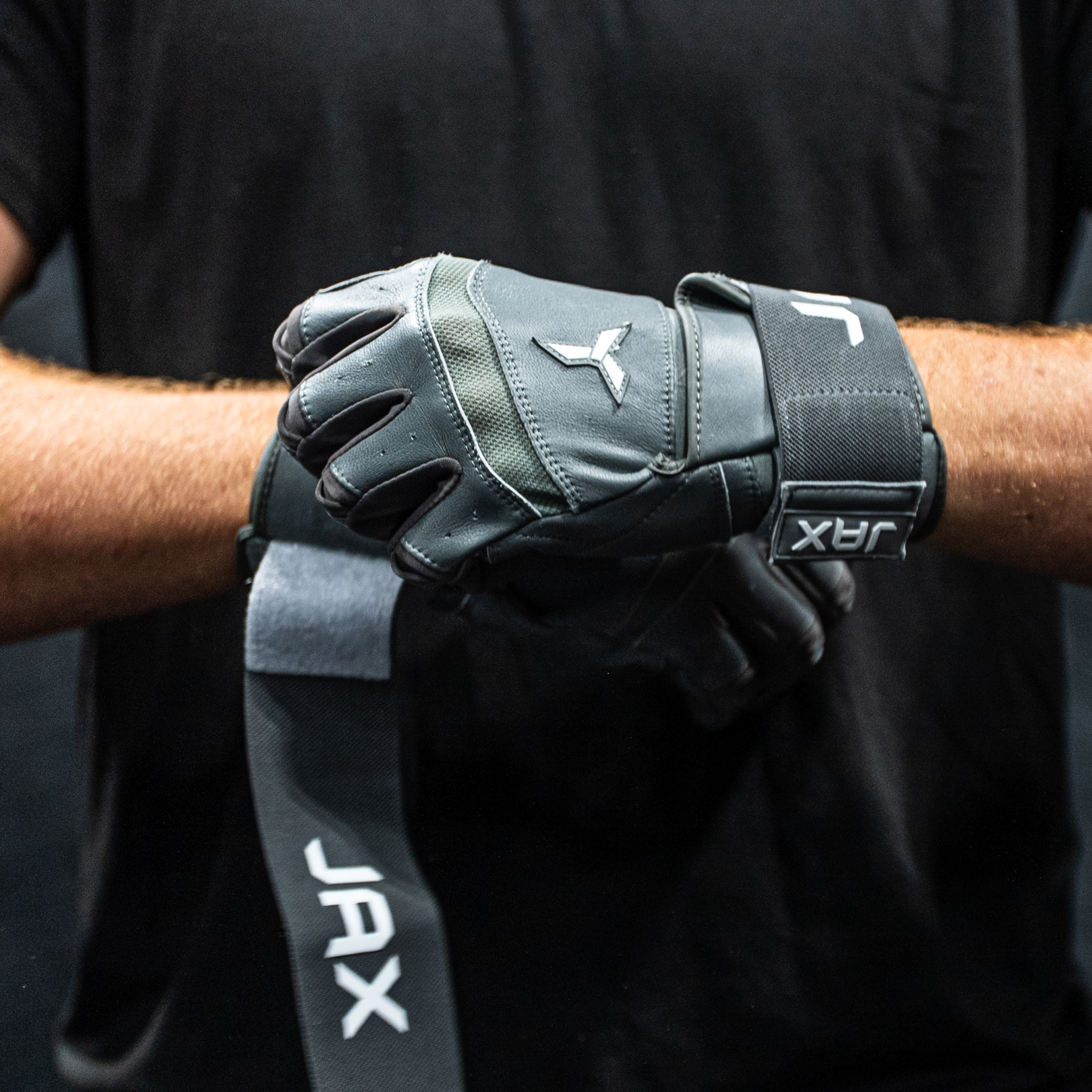 Cool Grey Strap Cuff Batting Gloves