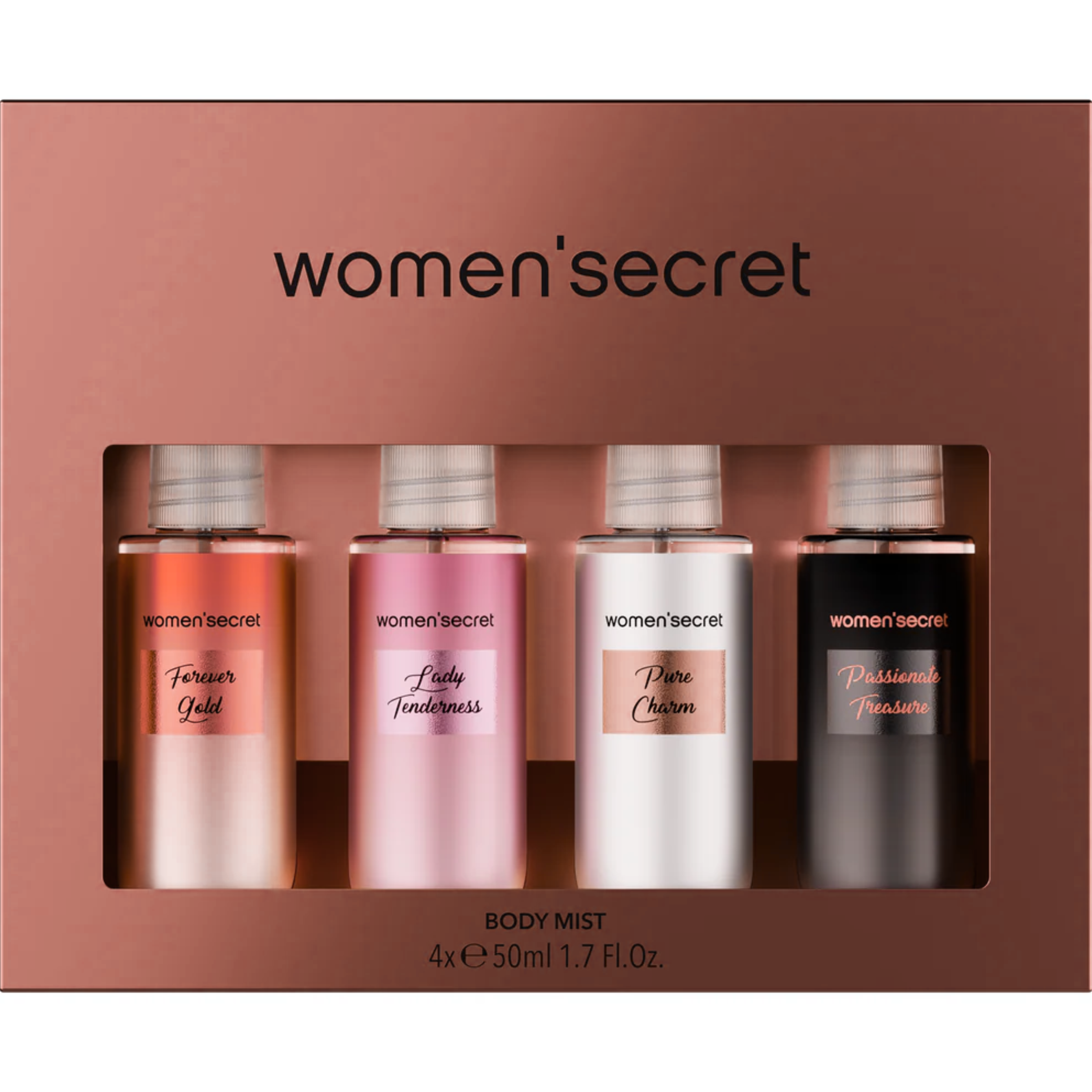 Women's Secret Metallic Body Mist Coffret 4 x 1.7 oz
