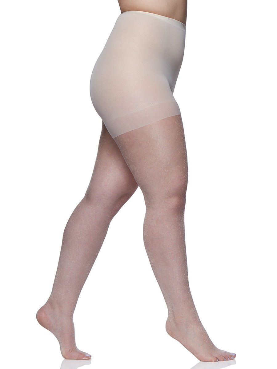 Queen Shimmers Ultra Sheer Control Top Pantyhose With Sandalfoot Toe