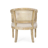 Accent Chair with Curved Back and Recessed Arms