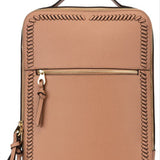 CALPAK Kaya Faux Leather Laptop Backpack in Caramel