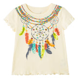 Peek Aren't You Curious Kids' Graphic Tee Size 6-7 In Off-White