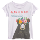 Peek Aren't You Curious Kids' Forest Cotton Graphic Tee Size 6-7 In Lavender At Nordstrom