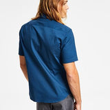 Hugo Boss Men's Slim Fit Tonal Embroidered Logo Button Down Shirt Blue Size Medium