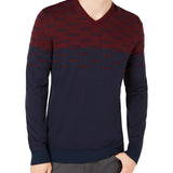 Alfani Men's Colorblocked Dash Sweater Red Size Medium