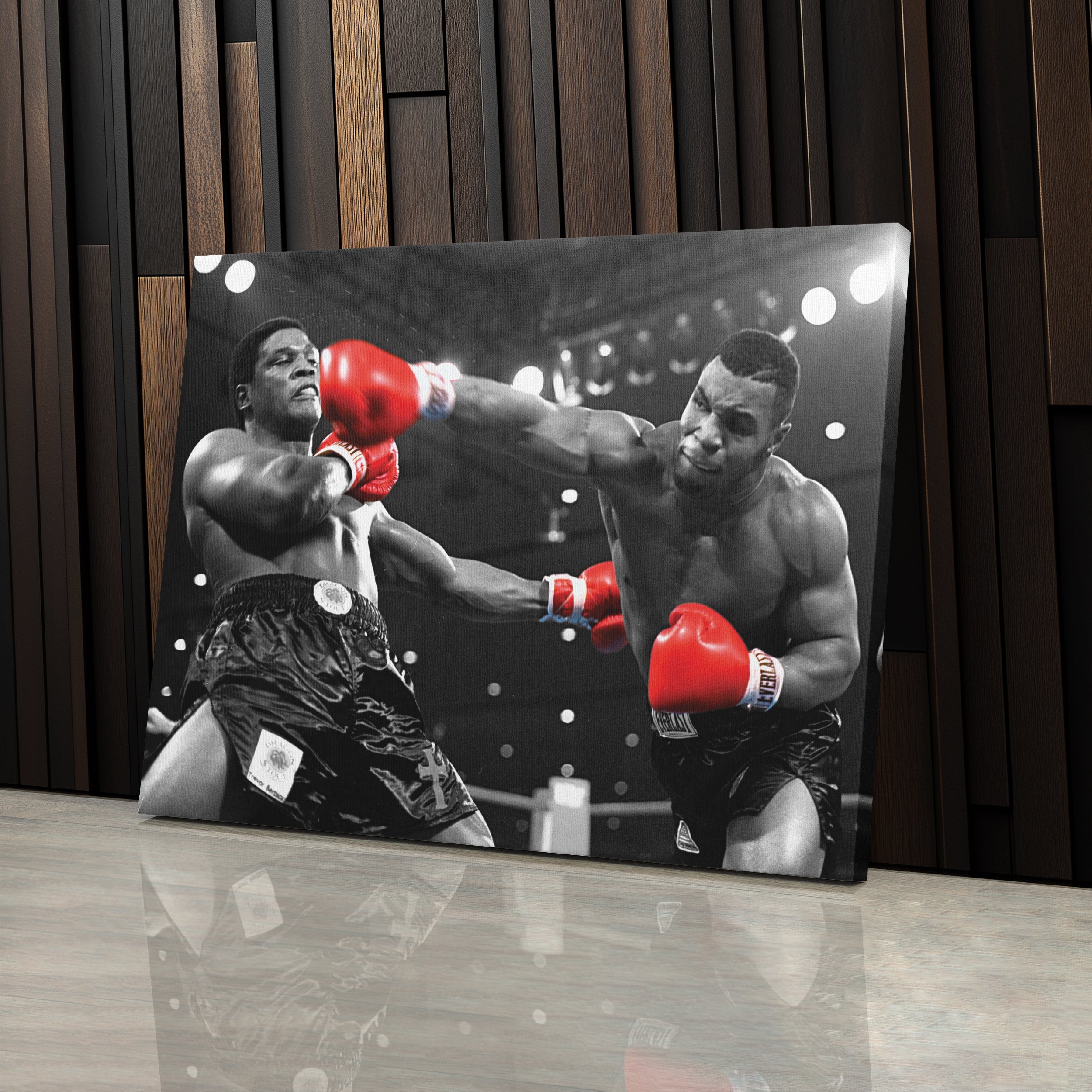Mike Tyson vs. Trevor Berbick Canvas Art – Boxing Wall Decor