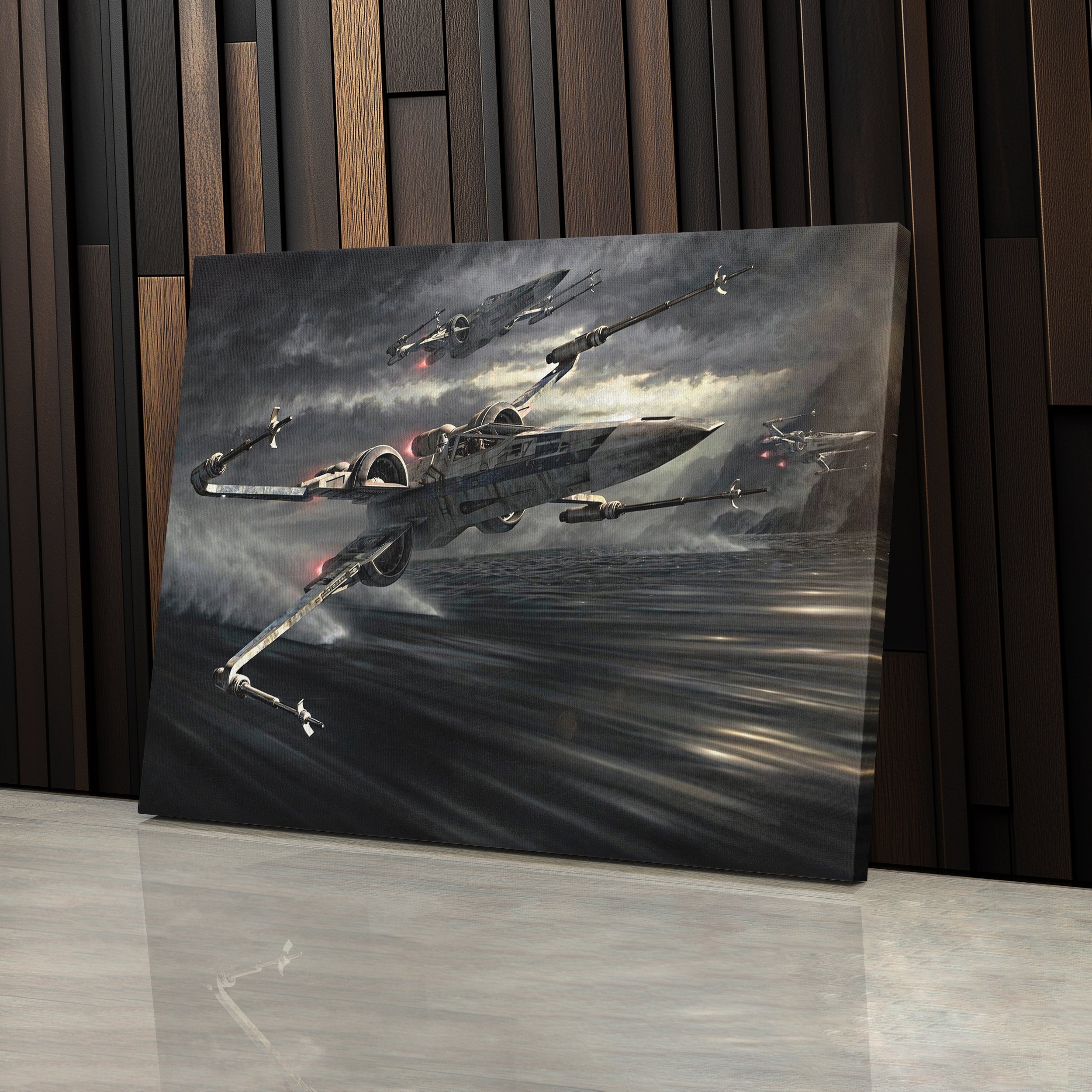 Star Wars Episode The Force Awakens X-wing Canvas Art - Movie Decor