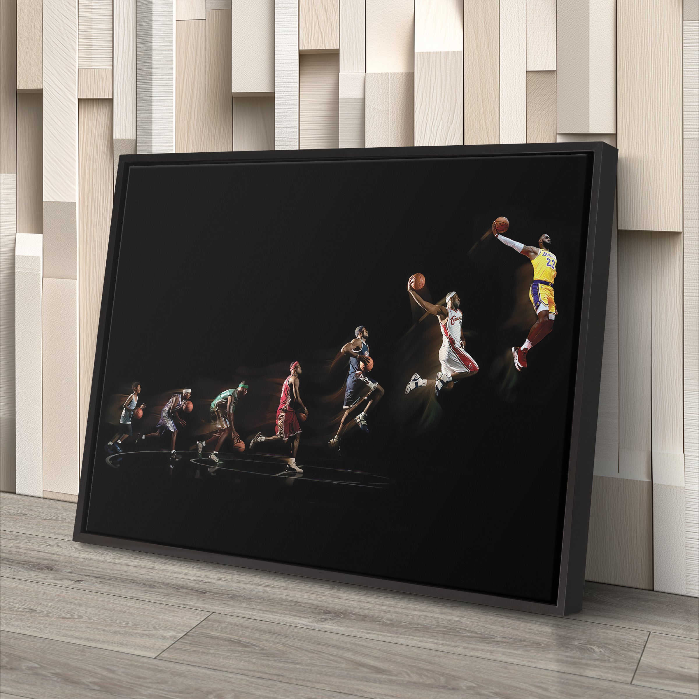 LeBron James Canvas Art Lakers Evolution Wall Decor